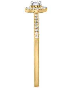 Macy's Diamond Halo Engagement Ring (1/4 Ct. T.w.) In 14k White, Yellow Or Rose Gold -rings shop 23888551 fpx