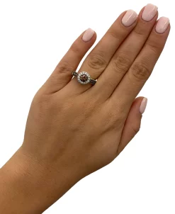 Le Vian Chocolatier® Chocolate Diamond (3/4 Ct. T.w.) & Vanilla Diamond (1/4 Ct. T.w.) Halo Ring In 14k Two-Tone Gold -rings shop 23920332 fpx