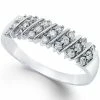 Macy's Diamond Multi-Row Band (1/5 Ct. T.w.) In 10K White, Yellow Or Rose Gold