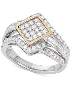Wrapped In Love Diamond Ring (1 Ct. T.w.) In 14k Gold And Sterling Silver, Created For Macy's