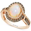 Le Vian Chocolatier® Opal (1-1/5 Ct. T.w.) And Diamond (1/2 Ct. T.w.) Ring In 14k Rose Gold, Created For Macy's