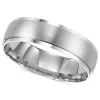Macy's 14k White Gold Brushed Finish Wedding Band