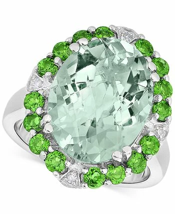 Macy's Ulti-Gemstone (9 Ct. T.w.) & Diamond Accent Statement Ring In Sterling Silver 2 Macy's Ulti-Gemstone (9 Ct. T.w.) & Diamond Accent Statement Ring In Sterling Silver - Image 2