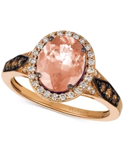 Le Vian Chocolatier® Peach Morganite™ (1-3/4 Ct. T.w.) & Diamond (3/8 Ct. T.w.) Ring In 14k Rose Gold