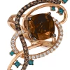 Le Vian Exotics® Crazy Collection® Chocolate Quartz® (3-3/4 Ct. T.w.) & Diamond (3/4 Ct. T.w.) Statement Ring In 14k Rose Gold