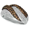 Le Vian Chocolatier® Diamond Swirl Ring (1-1/8 Ct. T.w.) In 14k White Gold