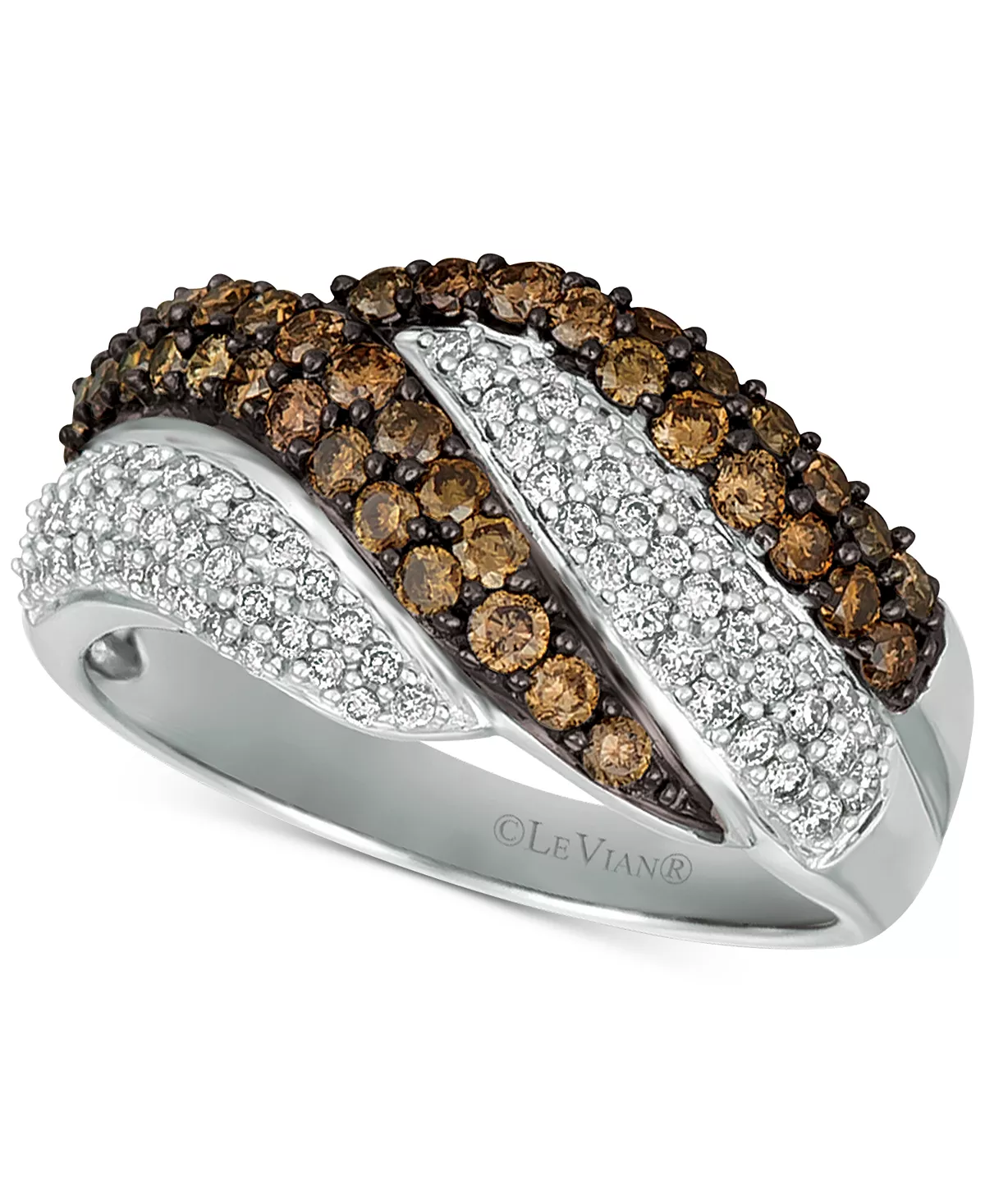 Le Vian Chocolatier® Diamond Swirl Ring (1-1/8 Ct. T.w.) In 14k White Gold 1 Le Vian Chocolatier® Diamond Swirl Ring (1-1/8 Ct. T.w.) In 14k White Gold
