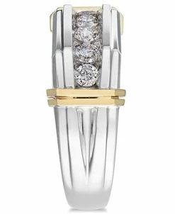 Macy's En's Diamond Ring (1/2 Ct. T.w.) In 10k Gold And White Gold -rings shop 9676471 fpx
