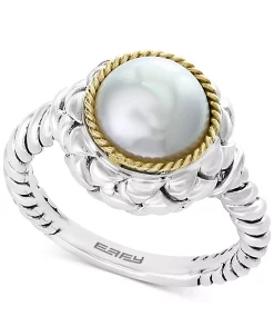 EFFY Collection ® Cultured Freshwater Pearl (9mm) Ring In Sterling Silver & 18k Gold