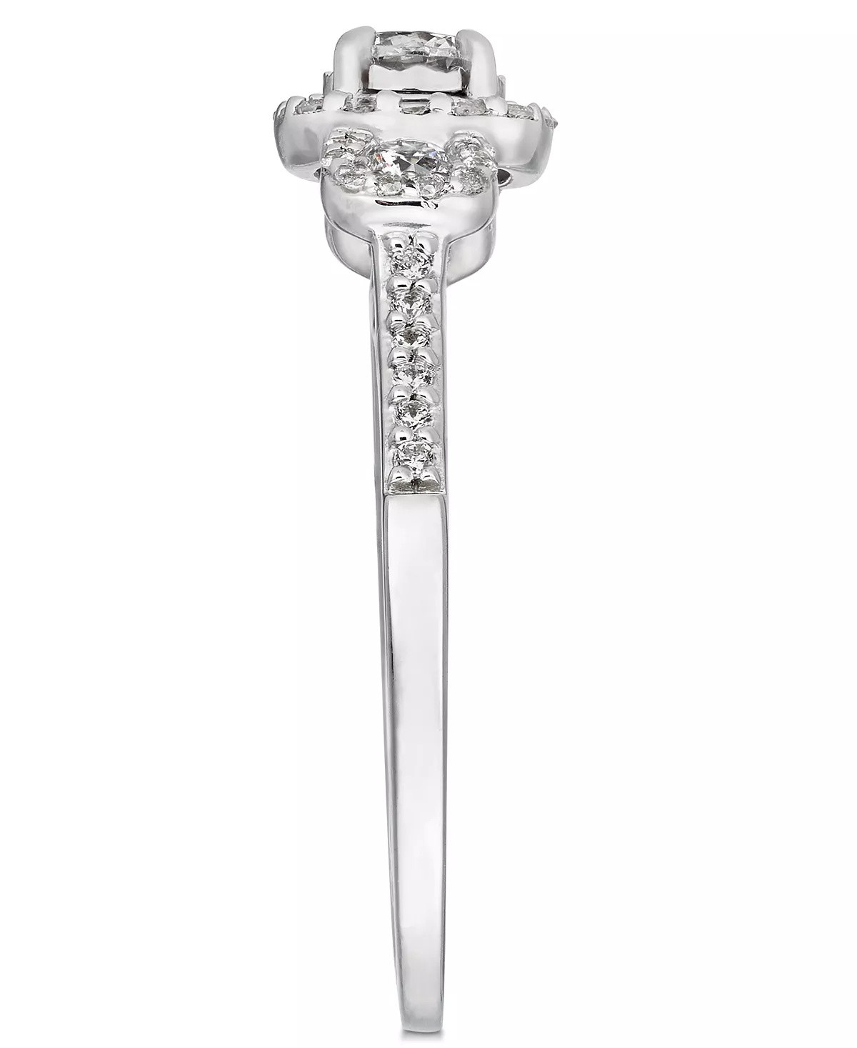 Macy's Diamond Triple Halo Engagement Ring (1/2 Ct. T.w.) In 14k White Gold 3 Macy's Diamond Triple Halo Engagement Ring (1/2 Ct. T.w.) In 14k White Gold - Image 3