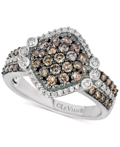 Le Vian Chocolatier® Diamond Cluster Ring (1-1/8 Ct. T.w.) In 14k White Gold