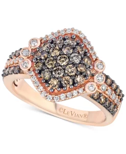 Le Vian Chocolatier® Diamond Cluster Ring (1-1/8 Ct. T.w.) In 14k Rose Gold