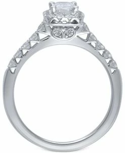 Macy's Diamond Emerald Cut Halo Engagement Ring (1-1/5 Ct. T.w.) In 14k White Gold -rings shop 9924600 fpx