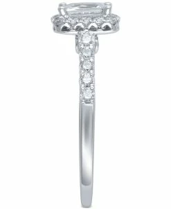Macy's Diamond Emerald Cut Halo Engagement Ring (1-1/5 Ct. T.w.) In 14k White Gold -rings shop 9924601 fpx