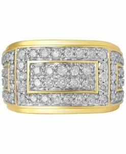 Macy's En's Diamond Cluster Ring (2 Ct. T.w.) In 10k Gold -rings shop 9933913 fpx